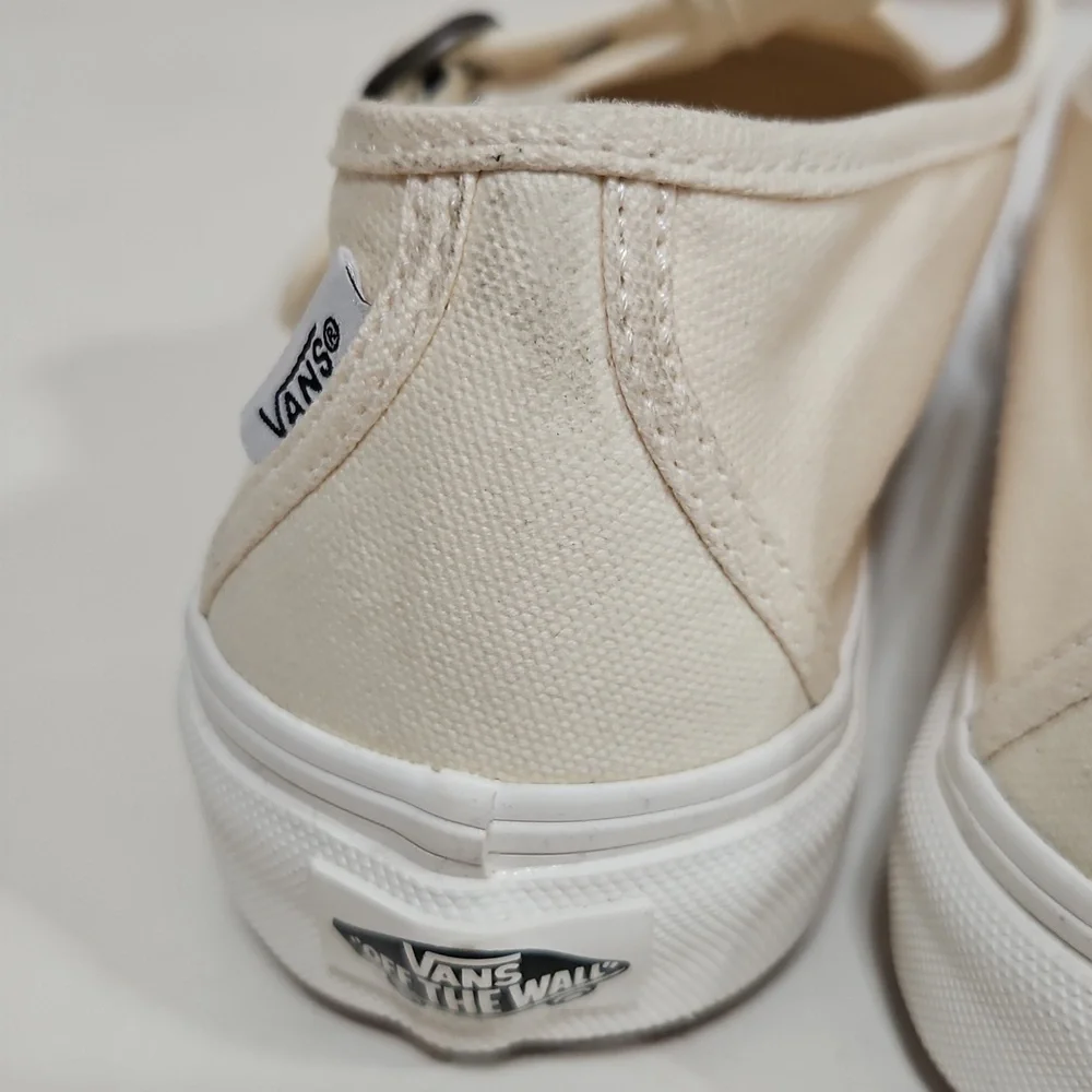 Vans Cream Canvas Slip-On Mary Jane Style 93 Shoe Sneaker 8.5 - Picture 11 of 13